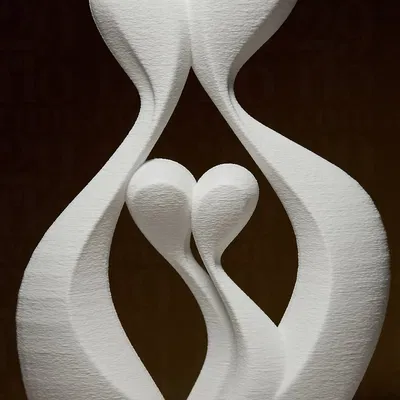 Tượng gia đình trừu tượng hiện đại bằng 3D