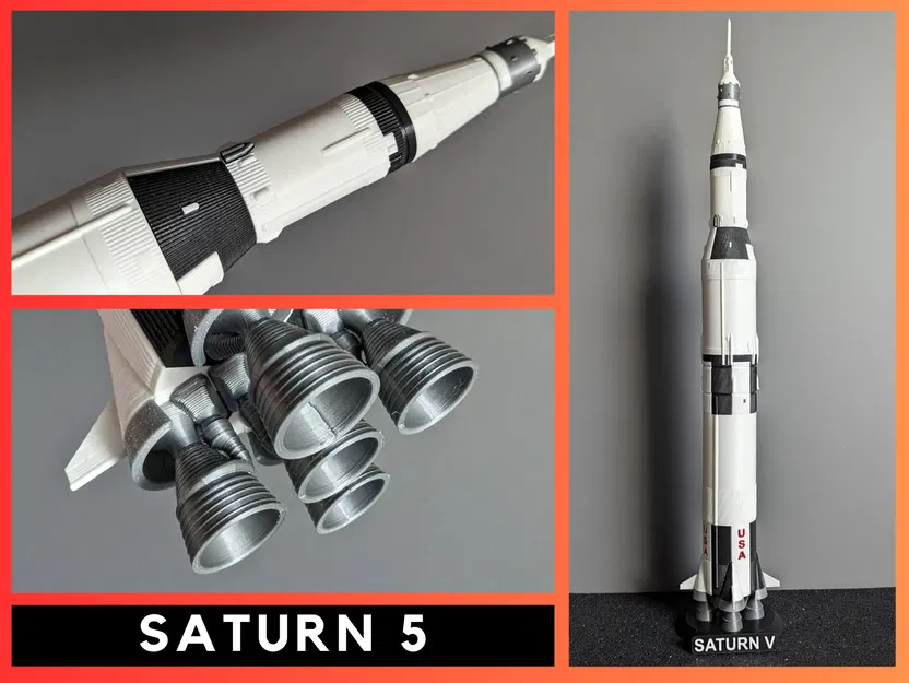 Mô hình tên lửa Saturn V tỉ lệ 1:200 chi tiết - Image 1