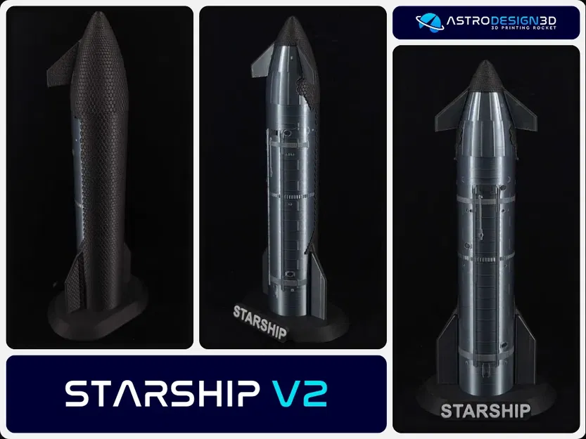 Mô hình Starship V2 tỉ lệ 1:200 chi tiết cao - Image 1