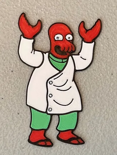 Nam châm Zoidberg nhiều màu sắc 4 màu - Image 1