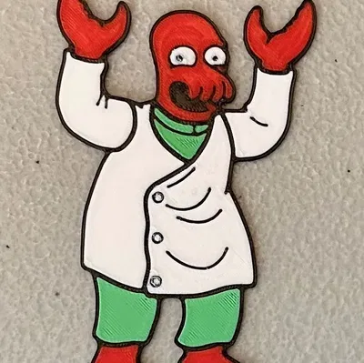 Nam châm Zoidberg nhiều màu sắc 4 màu