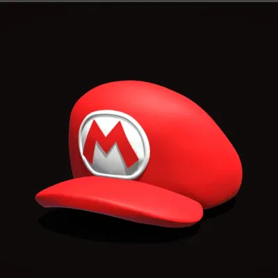 Mũ Mario phong cách đơn giản cho máy in 3D
