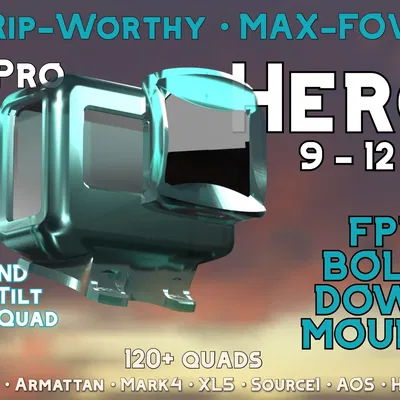 Giá đỡ GoPro Hero 9-13 với khả năng điều chỉnh FOV tối đa