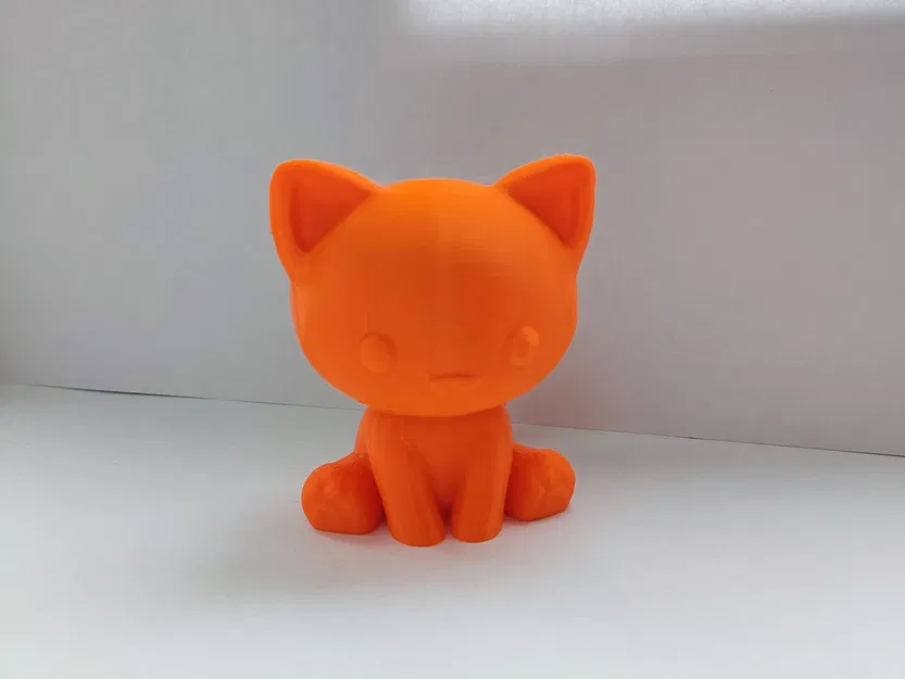 Mô hình mèo con dễ thương ngồi 3D cho bàn làm việc - Image 2