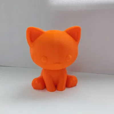 Mô hình mèo con dễ thương ngồi 3D cho bàn làm việc