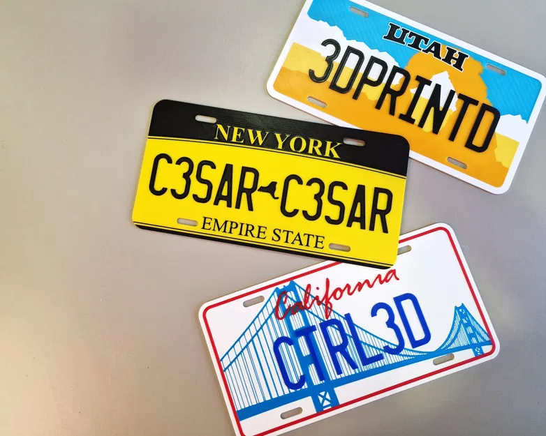 Biển số xe đa màu sắc USA với tùy chỉnh văn bản - Image 2