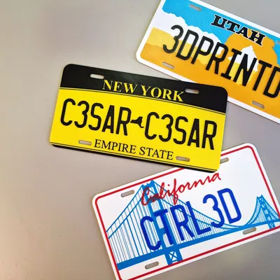 Biển số xe đa màu sắc USA với tùy chỉnh văn bản