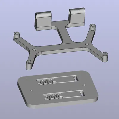 Giá đỡ Orange 3 TLS cho Voron 2.4 trên thanh DIN