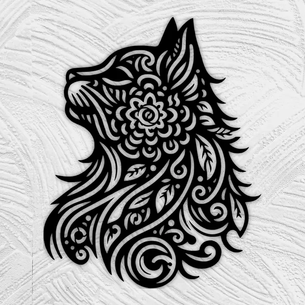 Mô hình mèo mandella nghệ thuật 2D cho trẻ em - Image 1