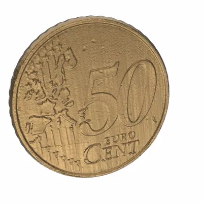 Tiền xu 50 Euro-Cent quét 3D
