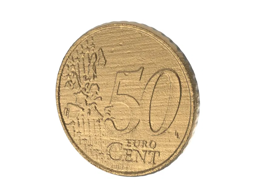 Tiền xu 50 Euro-Cent quét 3D - Image 2