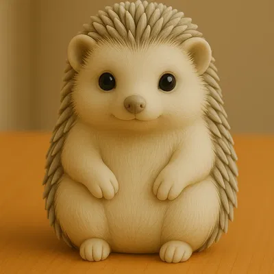 Nhím dễ thương trong mô hình 3D