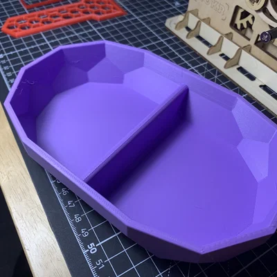 Khay/Bát Oval Chia Tách Đa Năng Kiểu Low Poly