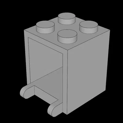 Hộp chứa Lego tương thích 2 x 2 x 2 với các đinh tán chắc chắn