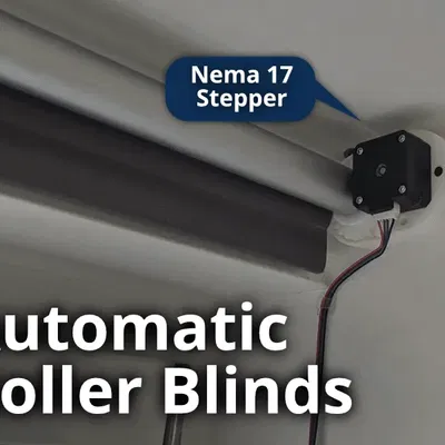 Mô hình rèm cuốn thông minh tự động sử dụng Nema 17 và ESPHome
