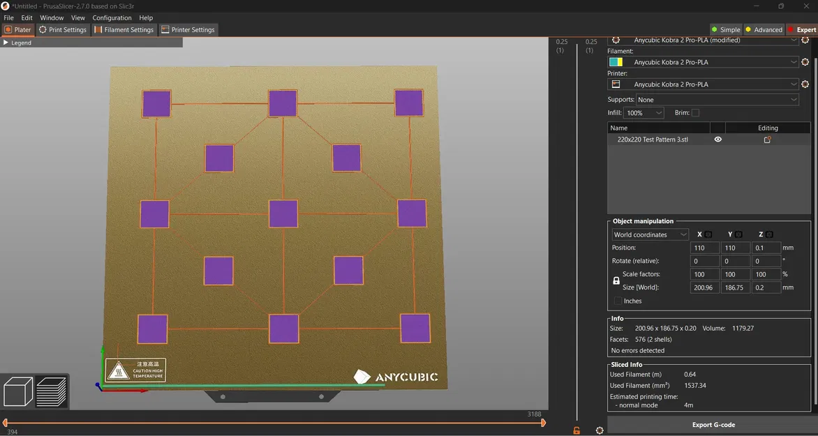 Kiểm tra độ cân bằng lớp đầu tiên cho Anycubic Kobra 2 Pro - Image 7