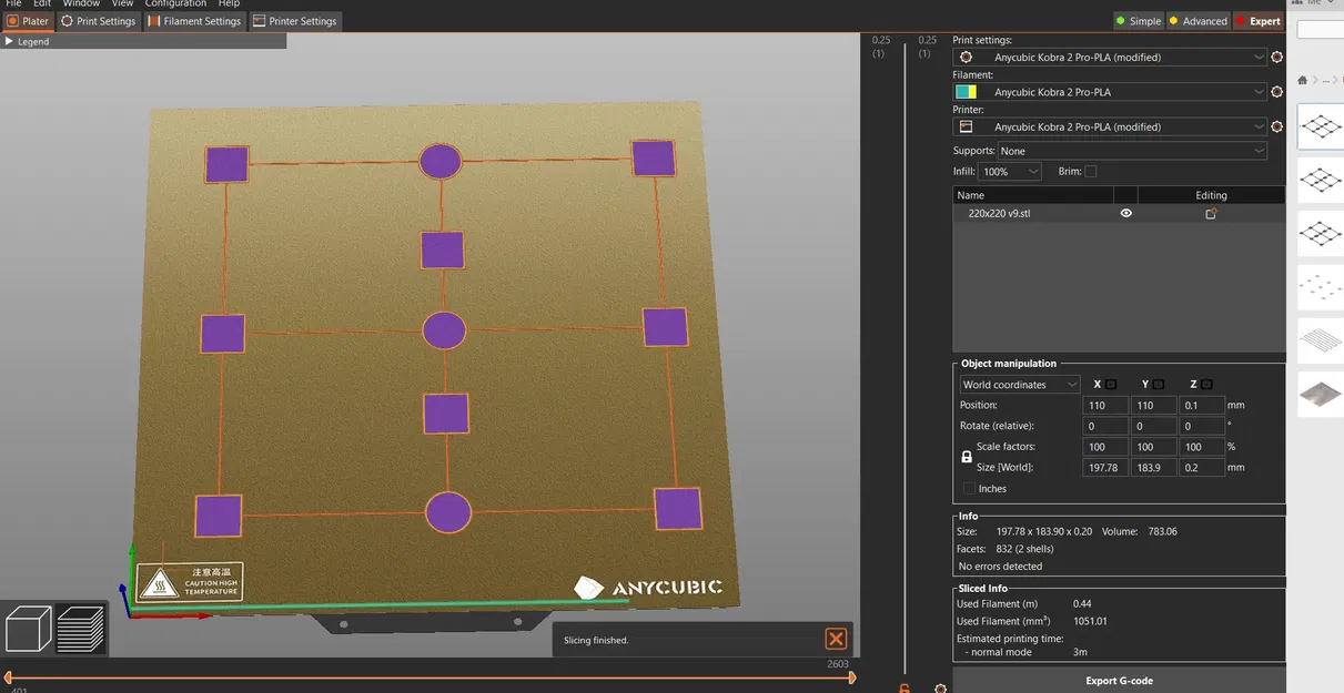 Kiểm tra độ cân bằng lớp đầu tiên cho Anycubic Kobra 2 Pro - Image 8