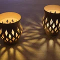Giá đỡ đèn tealight LED với họa tiết kim cương - Thumbnail 1