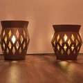 Giá đỡ đèn tealight LED với họa tiết kim cương - Thumbnail 2