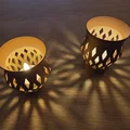 Giá đỡ đèn tealight LED với họa tiết kim cương - Thumbnail 3