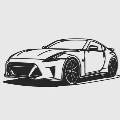 Trang trí tường nghệ thuật đường nét xe hơi Nhật Bản JDM