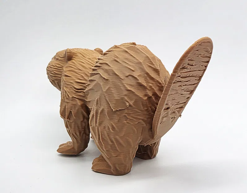 Castor gỗ với đuôi có vết nứt nhỏ - Image 3