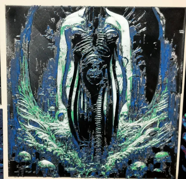 Nghiên cứu H.R. Giger Hueforge 02 - Đứng bên những bộ sọ - 8 Màu - Image 1