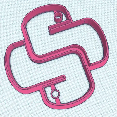 Cutter bánh quy hình logo Python