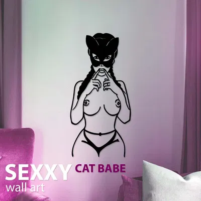 Tranh Treo Tường Sexy Cat Babe