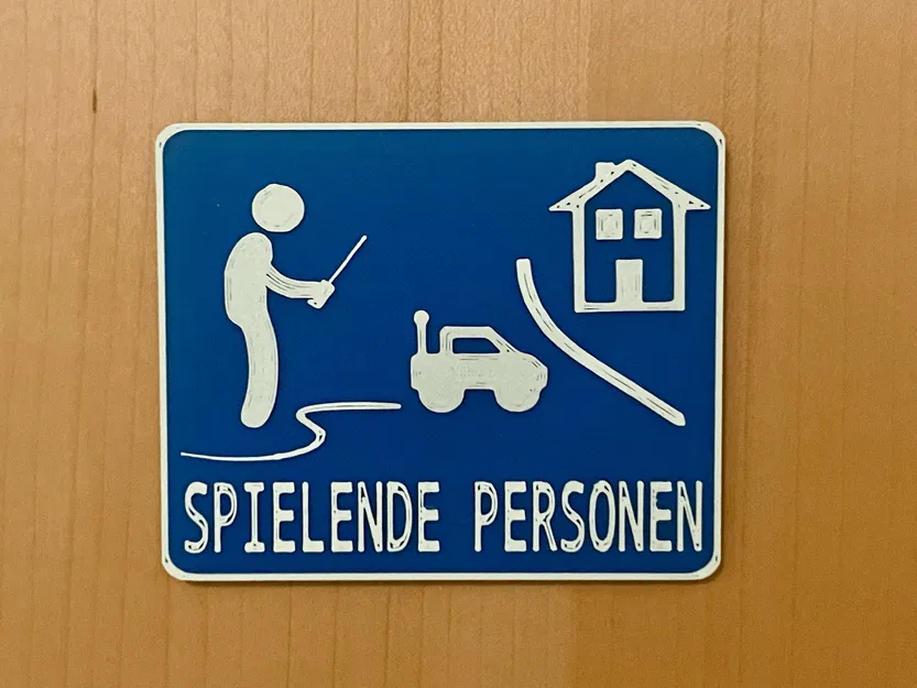 Biển Báo Người Đang Chơi, Đường Chơi Tỉ Lệ 1:10 RC Crawler - Image 1