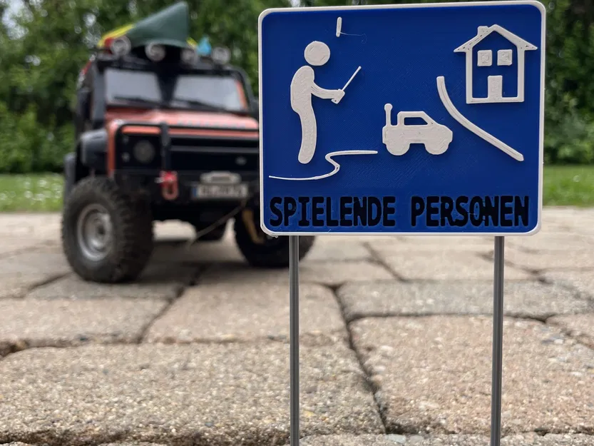 Biển Báo Người Đang Chơi, Đường Chơi Tỉ Lệ 1:10 RC Crawler - Image 4