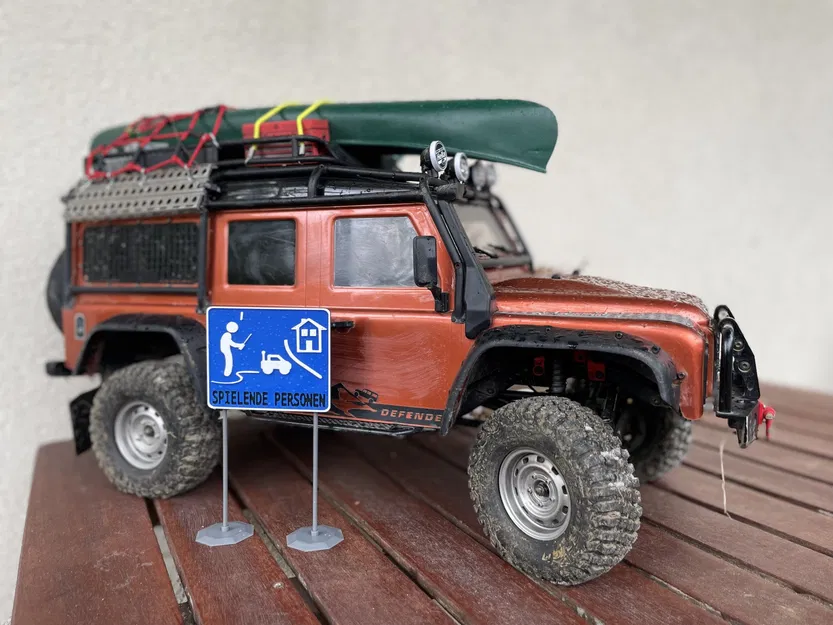 Biển Báo Người Đang Chơi, Đường Chơi Tỉ Lệ 1:10 RC Crawler - Image 6