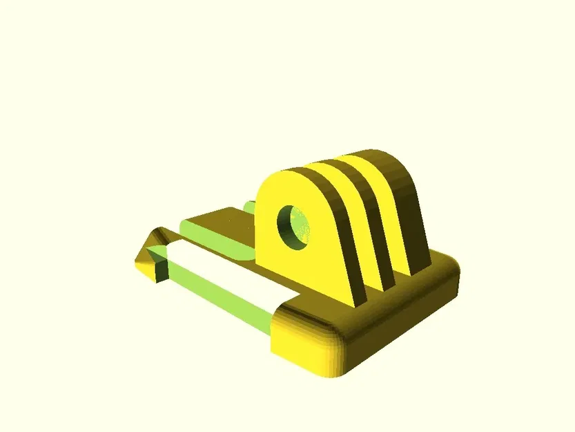 Giá đỡ clip GoPro đơn giản hóa cho in 3D - Image 1