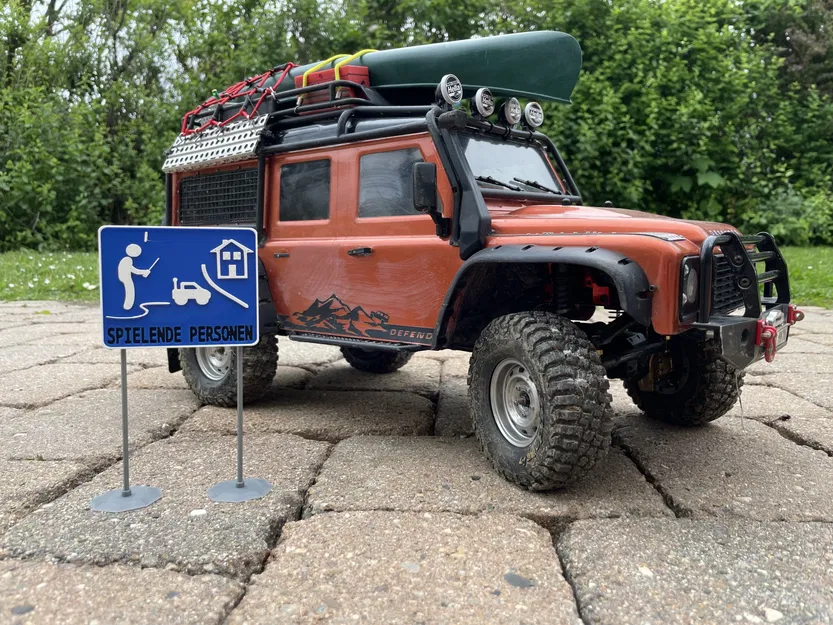 Biển Báo Người Đang Chơi, Đường Chơi Tỉ Lệ 1:10 RC Crawler - Image 7