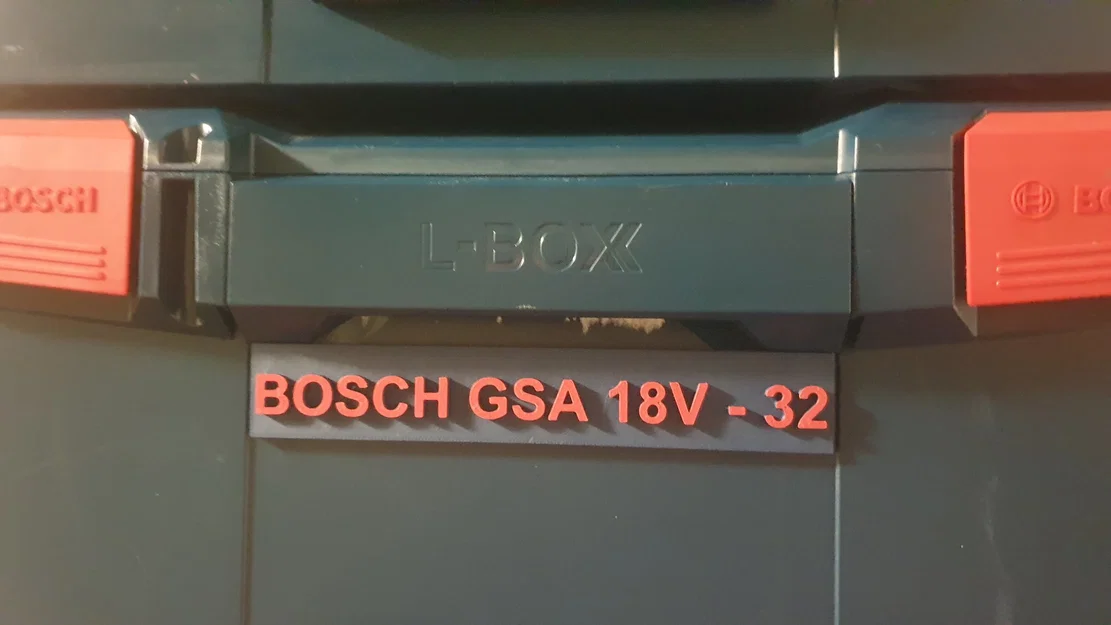 Nhãn dán BOSCH GSA 18V-32 cho L-Boxx 238 - Image 1