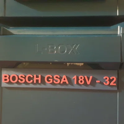 Nhãn dán BOSCH GSA 18V-32 cho L-Boxx 238