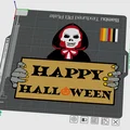 Bộ xương Halloween vui vẻ trang trí tường - Thumbnail 1