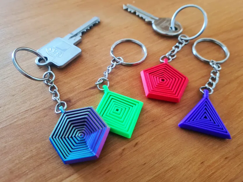 Móc Khóa Fidget (Lục Giác/Ngũ Giác/Tứ Giác/Tam Giác) - Image 1