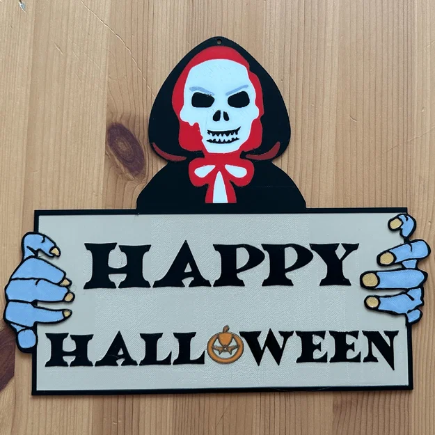 Bộ xương Halloween vui vẻ trang trí tường - Image 4