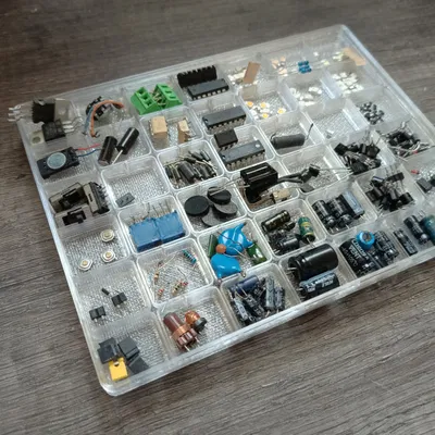 Khay đựng linh kiện điện tử Gridfinity - Chế độ "Vase Mode"