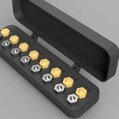 Hộp đựng đầu phun "Print in Place" đơn giản