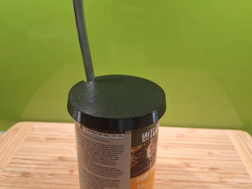 Nắp hộp thức ăn cho mèo linh hoạt với lỗ giữ thìa - Image 5