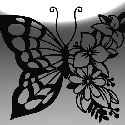 Cánh Bướm Hoa: Line Art Bướm Với Thiết Kế Hoa