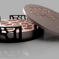 Đế lót ly bia Voronoi với giá đỡ đế lót ly - Thumbnail 2
