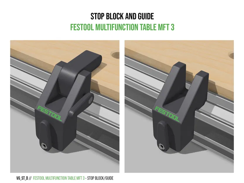 CHẶN VÀ THANH DẪN HƯỚNG CHO FESTOOL MFT 3 - Image 1