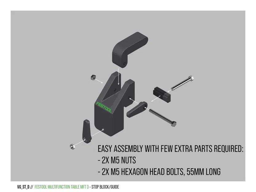CHẶN VÀ THANH DẪN HƯỚNG CHO FESTOOL MFT 3 - Image 4