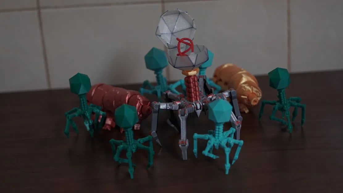 T4 Vi Khuẩn Khủng Long Dễ Thương In Liền Không Cần Hỗ Trợ - Image 10