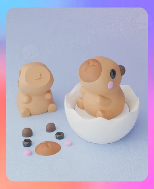 Móc Khóa & Clicker Chuột Capybara (Các Bộ Phận Tách Rời) - Image 1