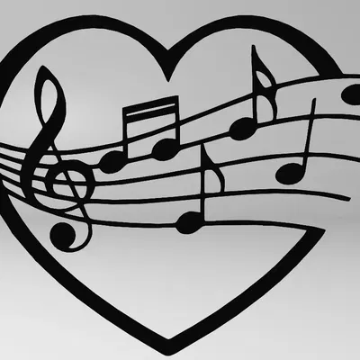 NHẠC LOVE, LINE ART ÂM NHẠC, TRANH DÁN TƯỜNG LOVE MUSIC, 2D ART ÂM NHẠC, NỐT NHẠC