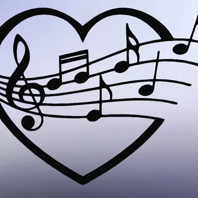 NHẠC LOVE, LINE ART ÂM NHẠC, TRANH DÁN TƯỜNG LOVE MUSIC, 2D ART ÂM NHẠC, NỐT NHẠC